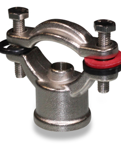 Saddle clamp 1/2"fm brs for tube 3/4" and 1" with U-bolt